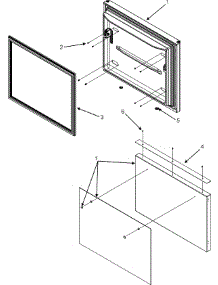 06 - Freezer Door parts for Jenn-Air Refrigerator JFC2089HPY from AppliancePartsPros.com