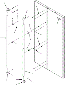 10 - Handles (Jcb2285kep) parts for Jenn-Air Refrigerator JCB2285KEP from AppliancePartsPros.com