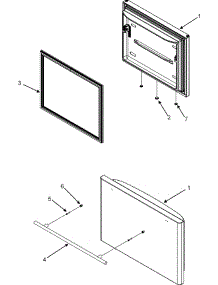 06 - Freezer Door parts for Jenn-Air Refrigerator JBD2256HEB from AppliancePartsPros.com
