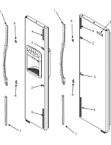 12 - Handles (Jsd2690heb / W) parts for Jenn-Air Refrigerator JSD2690HEW from AppliancePartsPros.com