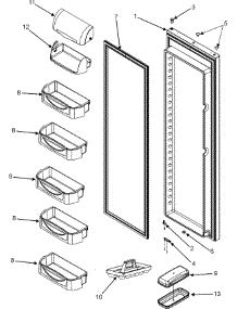 16 - Refrigerator Door parts for Jenn-Air Refrigerator JSD2690HES from AppliancePartsPros.com