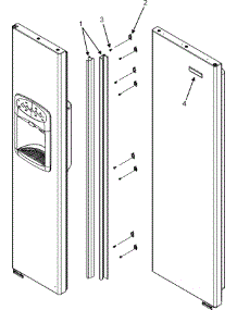 12 - Handles (Jsd2690hes) parts for Jenn-Air Refrigerator JSD2690HES from AppliancePartsPros.com