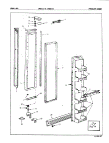 02 - Freezer Door parts for Jenn-Air Refrigerator JRS223 / 8N07A from AppliancePartsPros.com