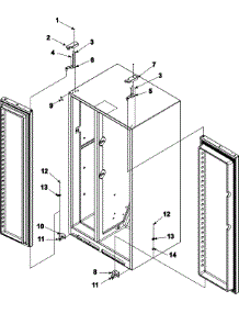 11 - Hinges parts for Jenn-Air Refrigerator JCB2282HTB from AppliancePartsPros.com