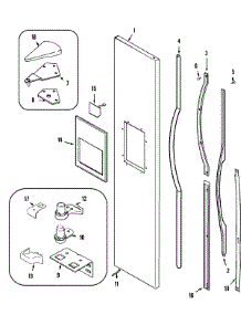 06 - Freezer Outer Door (Jsd2789heb / W) parts for Jenn-Air Refrigerator JSD2789HEB from AppliancePartsPros.com