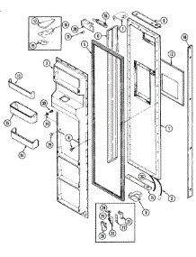 02 - Freezer Door parts for Jenn-Air Refrigerator JRSDE248TW from AppliancePartsPros.com