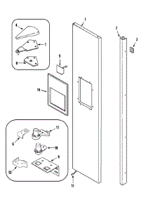 06 - Freezer Outer Door (Jsd2789hes) parts for Jenn-Air Refrigerator JSD2789HES from AppliancePartsPros.com