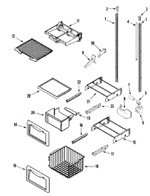 09 - Shelves & Accessories (Freezer) parts for Jenn-Air Refrigerator JS42FBFXFA from AppliancePartsPros.com