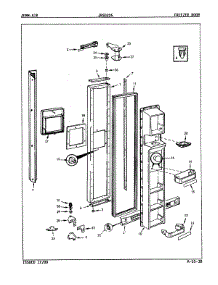 02 - Freezer Door parts for Jenn-Air Refrigerator JRSD225 / 9Q20A from AppliancePartsPros.com