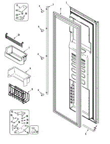 07 - Freezer Door parts for Jenn-Air Refrigerator JS48SEDBDA from AppliancePartsPros.com