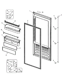 07 - Fresh Food Door parts for Jenn-Air Refrigerator JS48SEFXDA from AppliancePartsPros.com