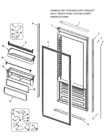 08 - Fresh Food Door parts for Jenn-Air Refrigerator JS48CSDWFA from AppliancePartsPros.com
