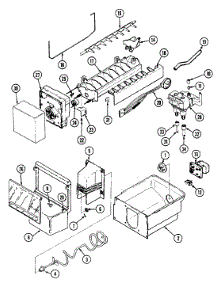 04 - Ice Maker & Bin parts for Jenn-Air Refrigerator JRSDE227W from AppliancePartsPros.com