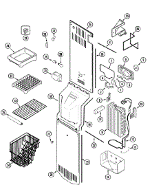 03 - Freezer Compartment parts for Jenn-Air Refrigerator JCB2388GTW from AppliancePartsPros.com