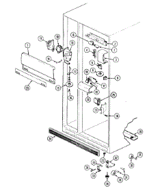 03 - Fresh Food Compartment parts for Jenn-Air Refrigerator JRSDE227B from AppliancePartsPros.com