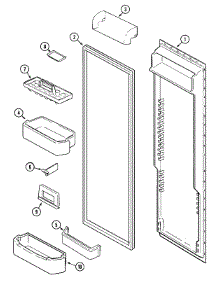 06 - Fresh Food Inner Door parts for Jenn-Air Refrigerator JCB2388GTB from AppliancePartsPros.com
