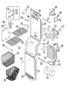 04 - Freezer Compartment parts for Jenn-Air Refrigerator JCD2389GTB from AppliancePartsPros.com