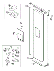 06 - Freezer Outer Door parts for Jenn-Air Refrigerator JCD2389GTB from AppliancePartsPros.com