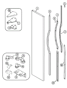 05 - Freezer Outer Door parts for Jenn-Air Refrigerator JCB2388GRW from AppliancePartsPros.com