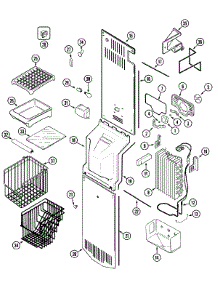 03 - Freezer Compartment parts for Jenn-Air Refrigerator JCB2389GRS from AppliancePartsPros.com