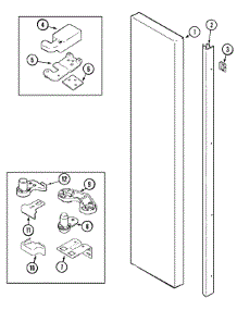 05 - Freezer Outer Door parts for Jenn-Air Refrigerator JCB2389GRS from AppliancePartsPros.com