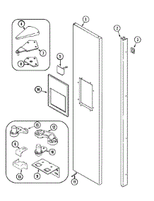 06 - Freezer Outer Door (Jsd2789ges) parts for Jenn-Air Refrigerator JSD2789GES from AppliancePartsPros.com
