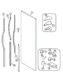 08 - Fresh Food Outer Door (Jcd2389geb / Q / W) parts for Jenn-Air Refrigerator JCD2389GEQ from AppliancePartsPros.com