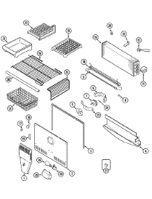 03 - Freezer Compartment parts for Jenn-Air Refrigerator JTB2188AEW from AppliancePartsPros.com