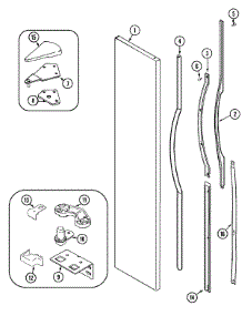 05 - Freezer Outer Door (Jcb2388drb / Q / W) parts for Jenn-Air Refrigerator JCB2388DRQ from AppliancePartsPros.com