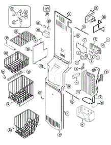 04 - Freezer Compartment parts for Jenn-Air Refrigerator JSD2789DES from AppliancePartsPros.com