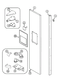 06 - Freezer Outer Door (Jsd2789des) parts for Jenn-Air Refrigerator JSD2789DES from AppliancePartsPros.com