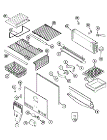 03 - Freezer Compartment parts for Jenn-Air Refrigerator JTB2488AEA from AppliancePartsPros.com