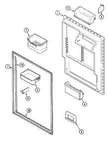 06 - Fresh Food Inner Door parts for Jenn-Air Refrigerator JTB2488AEA from AppliancePartsPros.com