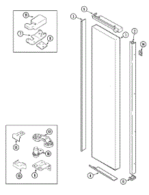 05 - Freezer Outer Door (Jcb2388dtb / W) parts for Jenn-Air Refrigerator JCB2388DTW from AppliancePartsPros.com