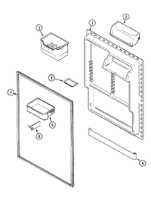 06 - Fresh Food Inner Door parts for Jenn-Air Refrigerator JTB2186ARA from AppliancePartsPros.com