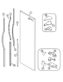 07 - Fresh Food Outer Door (Jcb2388drb / Q / W) parts for Jenn-Air Refrigerator JCB2388DRB from AppliancePartsPros.com
