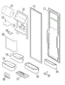07 - Fresh Food Inner Door (Jcd2389deb / Q / S / W) parts for Jenn-Air Refrigerator JCD2389DES from AppliancePartsPros.com