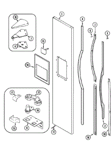 06 - Freezer Outer Door (Jsd2789deb / Q / W) parts for Jenn-Air Refrigerator JSD2789DEQ from AppliancePartsPros.com