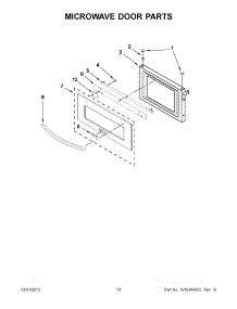 07 - Microwave Door Parts parts for Jenn-Air Oven JMW2327WS01 from AppliancePartsPros.com