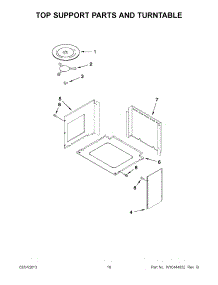 08 - Top Support Parts And Turntable parts for Jenn-Air Oven JMW2327WS01 from AppliancePartsPros.com