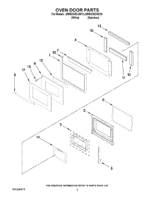 02 - Oven Door Parts parts for Maytag Oven JMW8330DAW16 from AppliancePartsPros.com