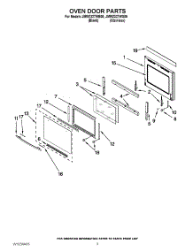02 - Oven Door Parts parts for Maytag Oven JMW2327WS00 from AppliancePartsPros.com