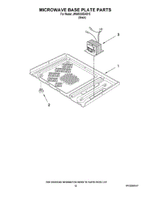 10 - Microwave Base Plate Parts parts for Maytag Oven JMW8330DAB15 from AppliancePartsPros.com