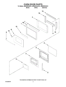 02 - Oven Door Parts parts for Maytag Oven JMW9330DAS16 from AppliancePartsPros.com