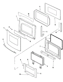 03 - Door parts for Jenn-Air Oven JMW9527DAW from AppliancePartsPros.com