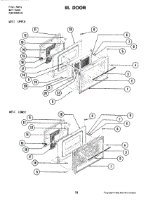 04 - Door (Upper) parts for Jenn-Air Oven W211 from AppliancePartsPros.com