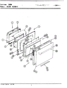 05 - Door parts for Jenn-Air Oven W156B from AppliancePartsPros.com