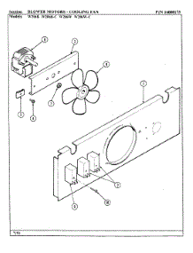 02 - Blower Motor (Cooling Fan) parts for Jenn-Air Oven W206B-C from AppliancePartsPros.com