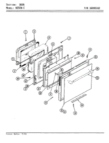 05 - Door (W256w-C) parts for Jenn-Air Oven W256W-C from AppliancePartsPros.com