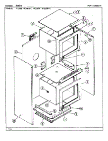 03 - Body parts for Jenn-Air Oven W206W from AppliancePartsPros.com